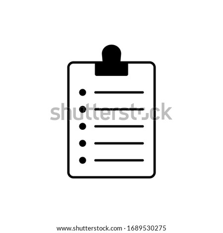 Clipboard icon on a white background. eps 10