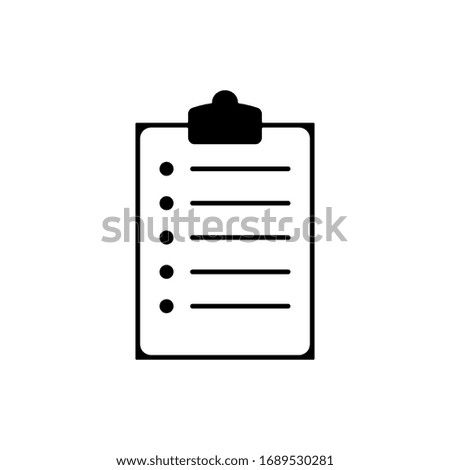 Clipboard icon on a white background. eps 10
