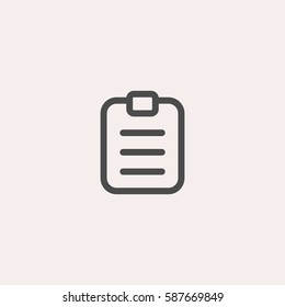 Clipboard icon. Order list vector