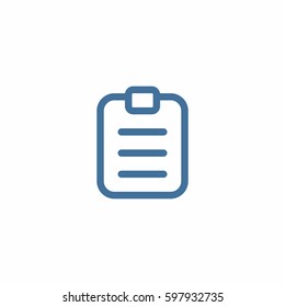 Clipboard icon. Order list vector