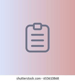 Clipboard icon. Order list vector