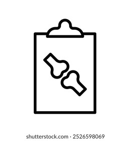 clipboard icon. Outline style design isolated on white background
