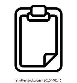 Clipboard icon with outline style and pixel perfect base. Suitable for website design, logo, app and UI. Based on the size of the icon in general, so it can be reduced.