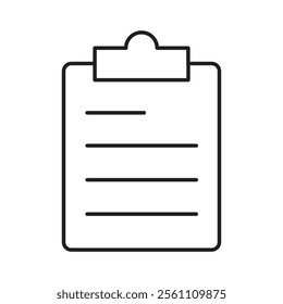 Clipboard icon Outline vector line symbol