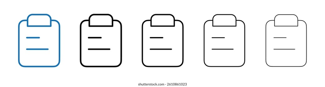 Clipboard icon Outline vector logo for web ui