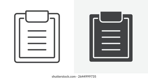 Icono de Portapapeles Signo de Vector de contorno