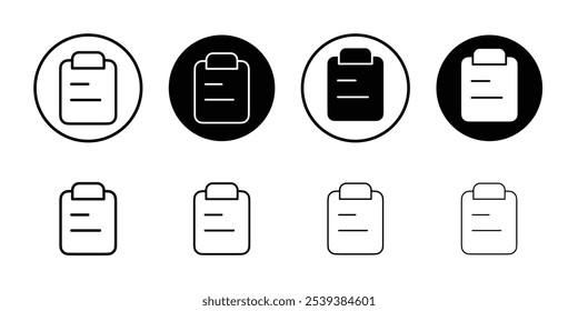 Vector de contorno de icono de Portapapeles para ui de Web
