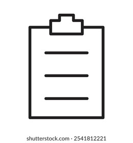 Clipboard icon Outline vector for web ui