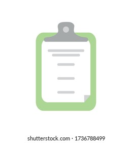 icono del portapapeles sobre fondo blanco, estilo plano, ilustración vectorial