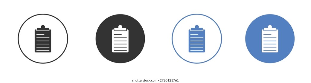 Conjunto de pictogramas de iconos de Portapapeles. Diseños de iconos de Vector