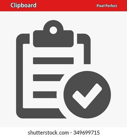 Clipboard Icon. Professional, pixel perfect icons optimized for both large and small resolutions. EPS 8 format.