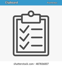 Clipboard Icon. Professional, pixel perfect icons optimized for both large and small resolutions. EPS 8 format. 12x size for preview.