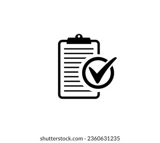 Clipboard icon. Quality check line sign. Check List flat line icon. Form icon. Audit document icon, result report, verification control business concept vector design and illustration.

