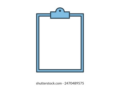 Clipboard icon. icon related to edit tool. suitable for web site, app, user interfaces, printable etc. flat line icon style. simple vector design editable