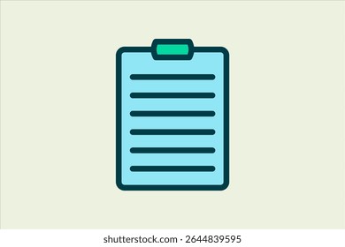 Clipboard icon. icon related to UI elements. suitable for web site, app, user interfaces,element, printable etc. flat line icon style. simple vector design editable