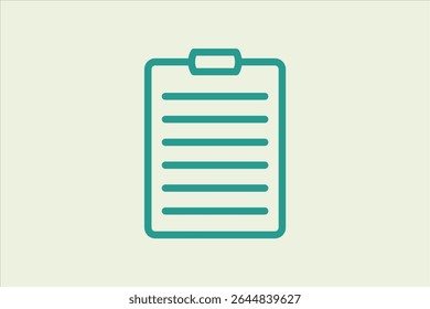 Clipboard icon. icon related to UI elements. suitable for web site, app, user interfaces,element, printable etc. line icon style. simple vector design editable