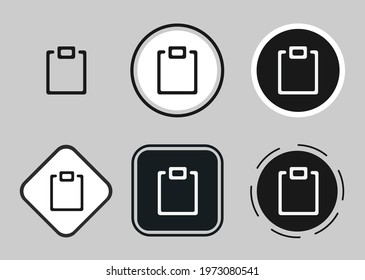 clipboard icon set. Collection of high quality black outline logo for web site design and mobile dark mode apps. Vector illustration on a white background	