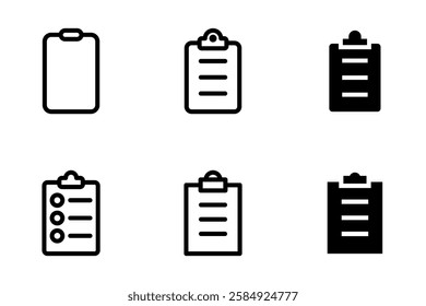 clipboard icon set design template