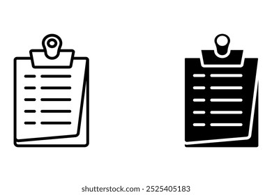 Clipboard icon set. File Document sign. for mobile concept and web design. vector illustration on white background