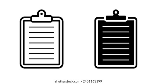 Clipboard icon set. for mobile concept and web design. vector illustration