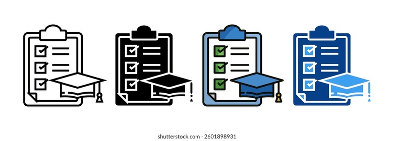 Clipboard Icon Set Multiple Style Collection