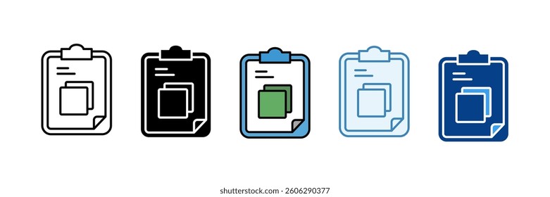 Clipboard Icon Set Multiple Style Collection