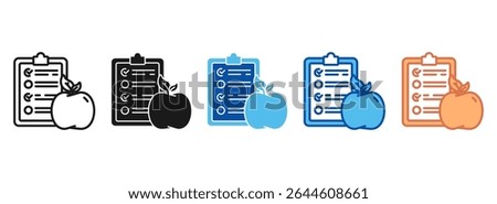 Clipboard Icon Set Multiple Style Collection