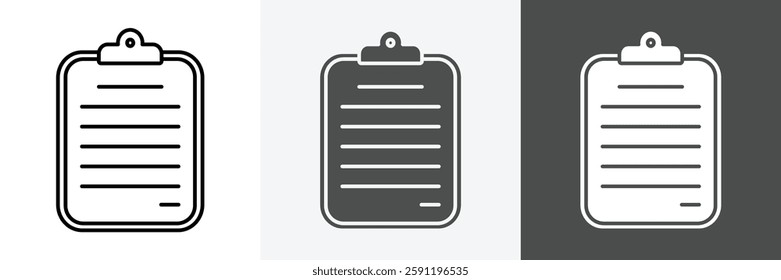 Clipboard Icon set vector art