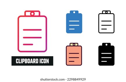 Clipboard Icon Set Vector Illustration