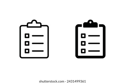 Clipboard icon set vector illustration