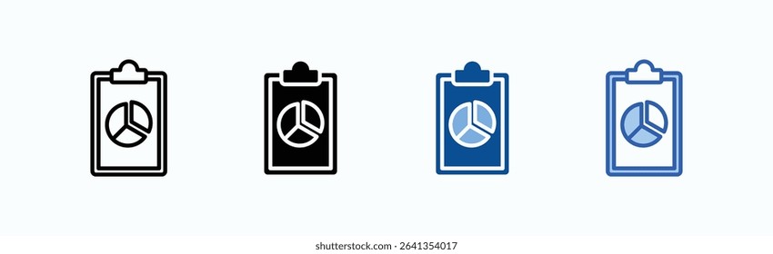 Clipboard icon sheet multiple style collection isolated vector