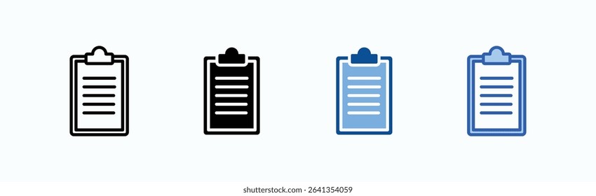 Clipboard icon sheet multiple style collection isolated vector
