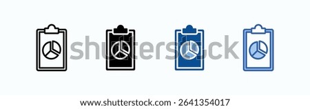 Clipboard icon sheet multiple style collection isolated vector