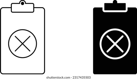 Clipboard icon sheet, simple trendy flat style line and solid Isolated vector illustration on white background. For apps, logo, websites, symbol , UI, UX, graphic and web design. EPS 10.