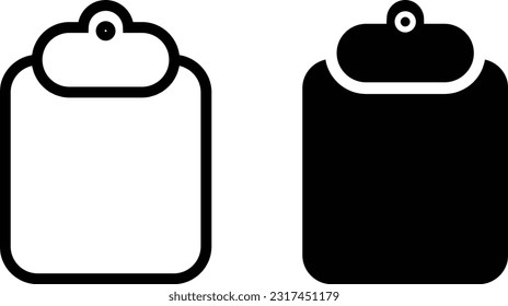 Clipboard icon sheet, simple trendy flat style line and solid Isolated vector illustration on white background. For apps, logo, websites, symbol , UI, UX, graphic and web design. EPS 10.