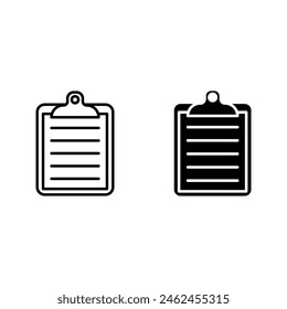 Clipboard icon. sign for mobile concept and web design color editable