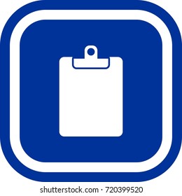 Clipboard icon , sign Square with rounded corners