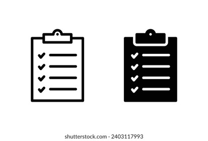Clipboard icon, Clipboard sign vector for web site Computer and mobile app