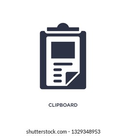 clipboard icon. Simple element illustration from customer service concept. clipboard editable symbol design on white background. Can be use for web and mobile.