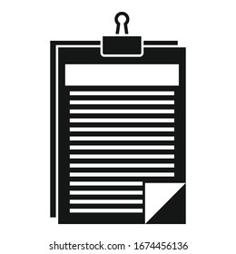 Clipboard icon. Simple illustration of clipboard vector icon for web design isolated on white background