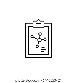 clipboard icon. Simple thin line, outline vector of Biology icons for UI and UX, website or mobile application