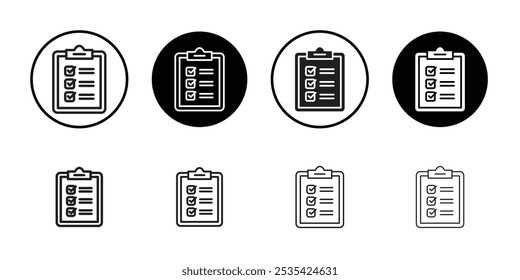 Clipboard icon Simple thin outline