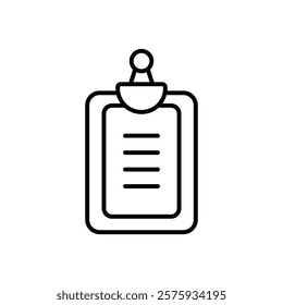 Clipboard icon simple vector symbol