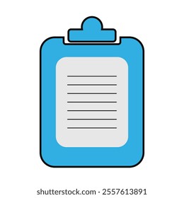 Clipboard icon. Clipboard solid icon flat style isolated on background. Checklist sign symbol for web site and app design.