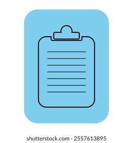 Clipboard icon. Clipboard solid icon flat style isolated on background. Checklist sign symbol for web site and app design.