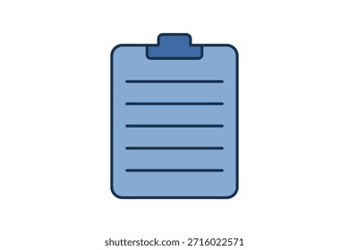 Ícone Área de transferência. Adequado para projetos médicos. Ícone de linha plana, perfeito para interface do usuário, aplicativos móveis, sites, apresentações e infográficos. Totalmente editável e otimizado para uso digital e de impressão
