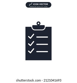 Clipboard icon symbol template for graphic and web design collection logo vector illustration