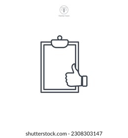 Clipboard icon symbol template for graphic and web design collection logo vector illustration