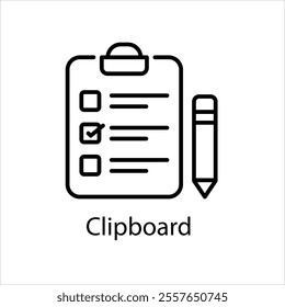 Clipboard Icon Symbol vector graphics.