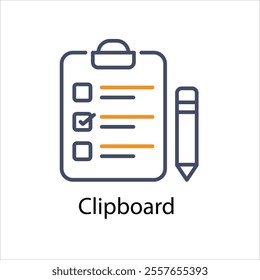 Clipboard Icon Symbol vector graphics.